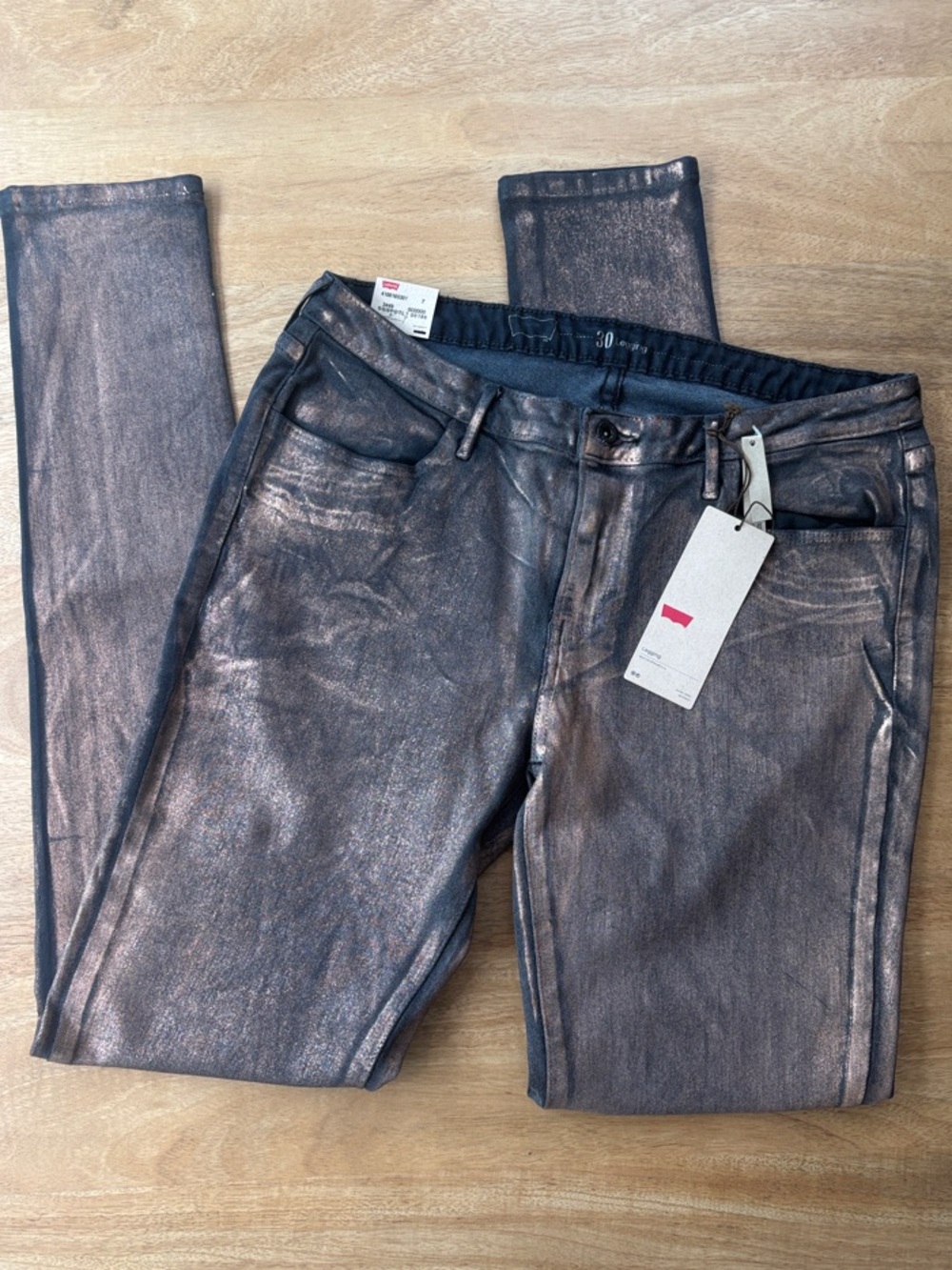 Levi's Metallic Bronze Skinny Jeans